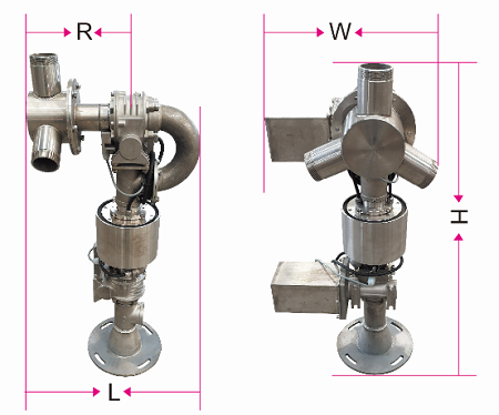 Two Digital With Three Fountain Nozzles