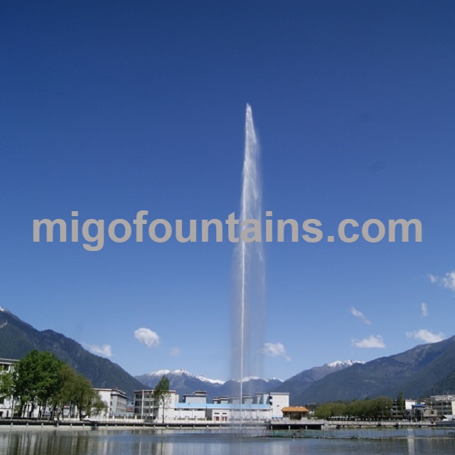 60m High Spray Fountain In Tibet